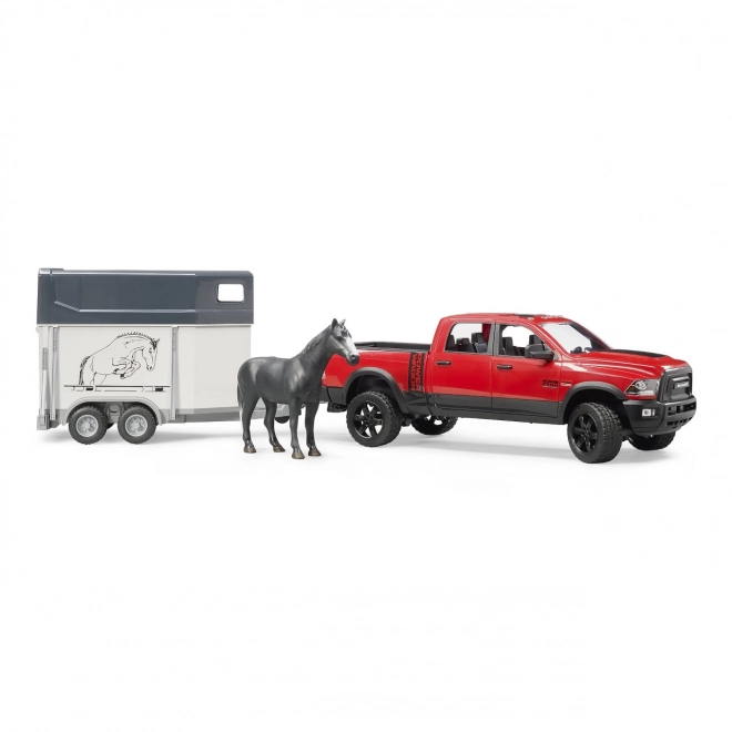 Bruder voiture tout-terrain avec remorque pour chevaux