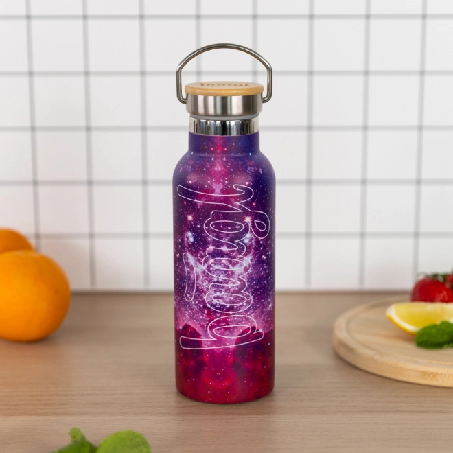 Bouteille isotherme avec bouchon en bambou Galaxy 500 ml