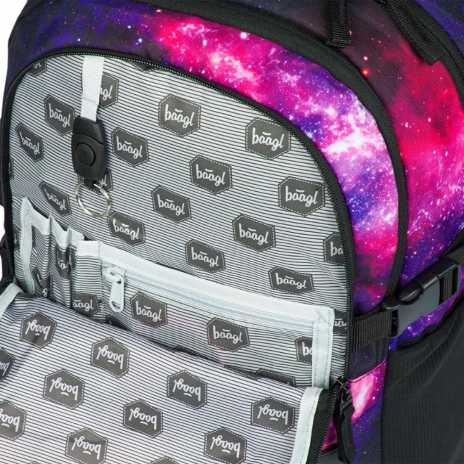 BAAGL Sac à dos scolaire Skate Galaxy