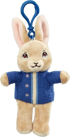 Porte-clés en peluche Pierre Lapin avec veste bleue 13 cm