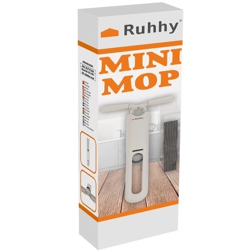 Mini mop compact avec têtes de nettoyage de rechange