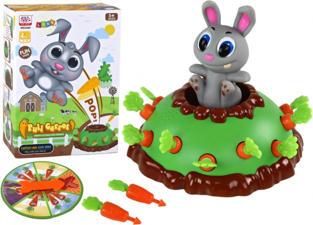 Jeu d’adresse Tire la carotte lapin sautant avec fléchette