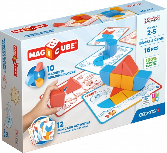 Blocs&Cartes Geomag Magicube 16 pièces