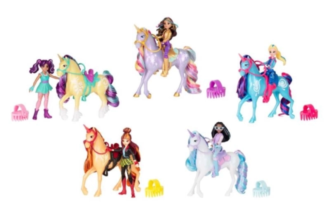 Figurines de l'académie des licornes 11 cm sophia et wildstar