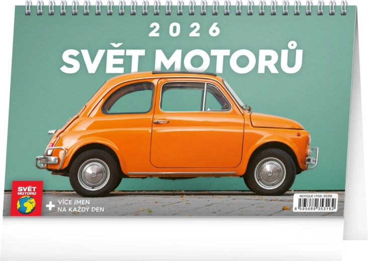 Calendrier de bureau Svět motorů 2026