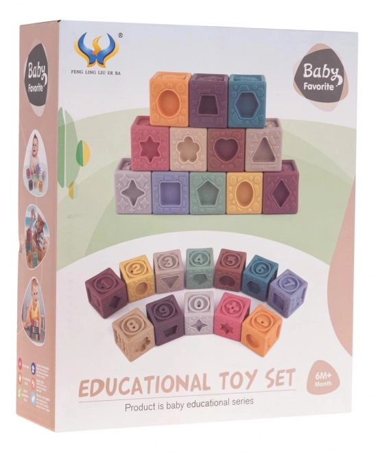 Ensemble de cubes sensoriels numérotés