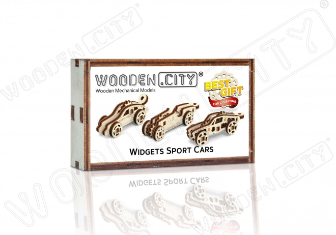 Puzzle 3D en bois mini set voiture de sport