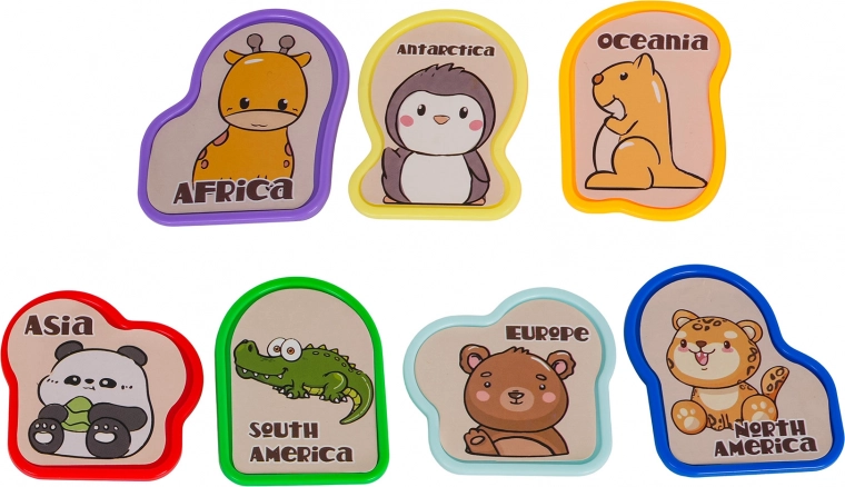 Découverte des continents avec des animaux