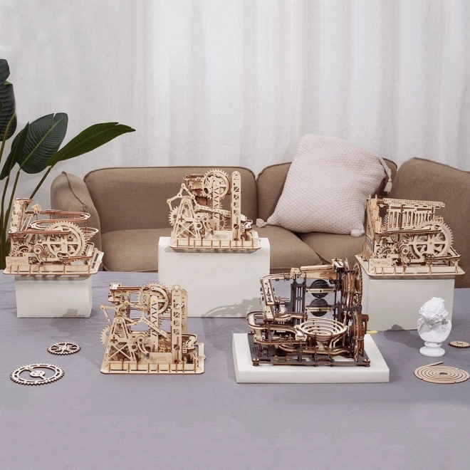 Piste à billes Night City - Kit de construction en bois 3D