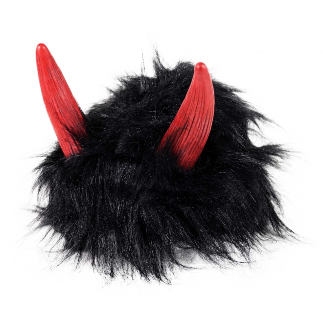 Perruque diable noire avec cornes