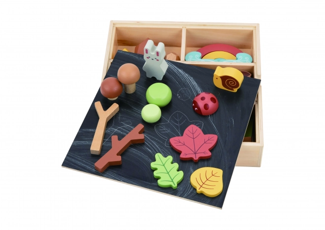 Ensemble forestier avec blocs en bois Tooky Toy