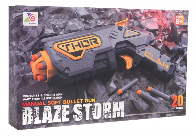 Pistolet manuel pour enfants Blaze Storm Gris
