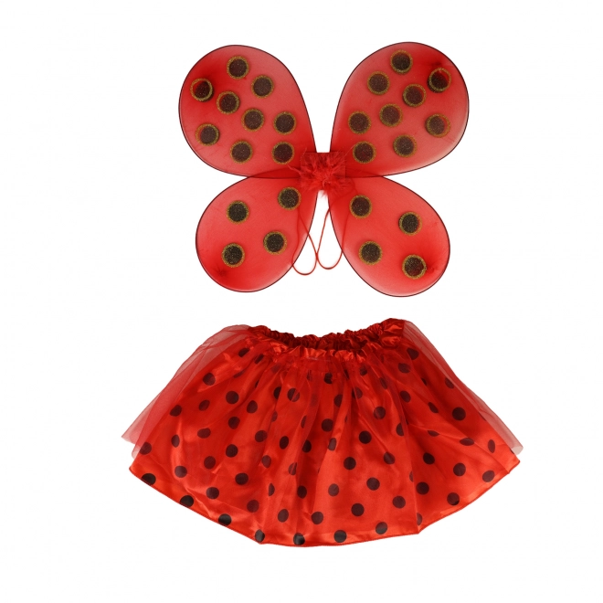 Costume enfant jupe tutu coccinelle avec ailes