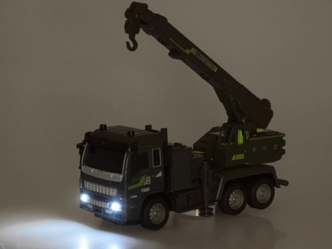 Camion de construction grue avec lumières LED