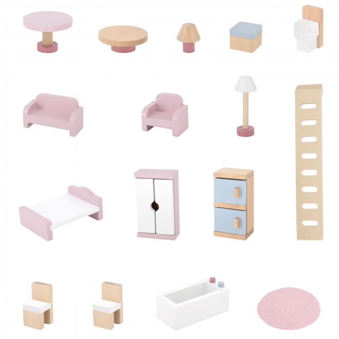 Grande maison de poupées en bois avec accessoires PolarB Viga