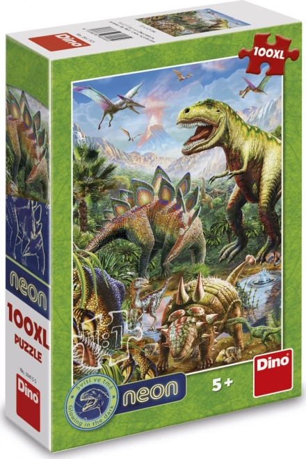 Puzzle lumineux monde des dinosaures 100 pièces XL
