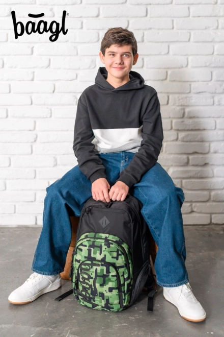 BAAGL 3 SET Coolmate Green: sac à dos, trousse, sac
