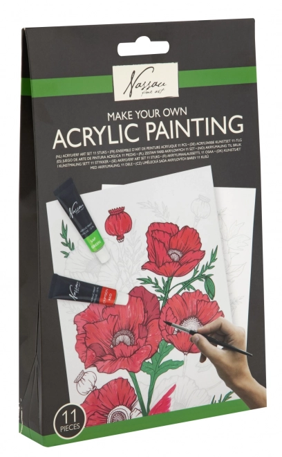 Ensemble de peinture acrylique - 4 motifs différents
