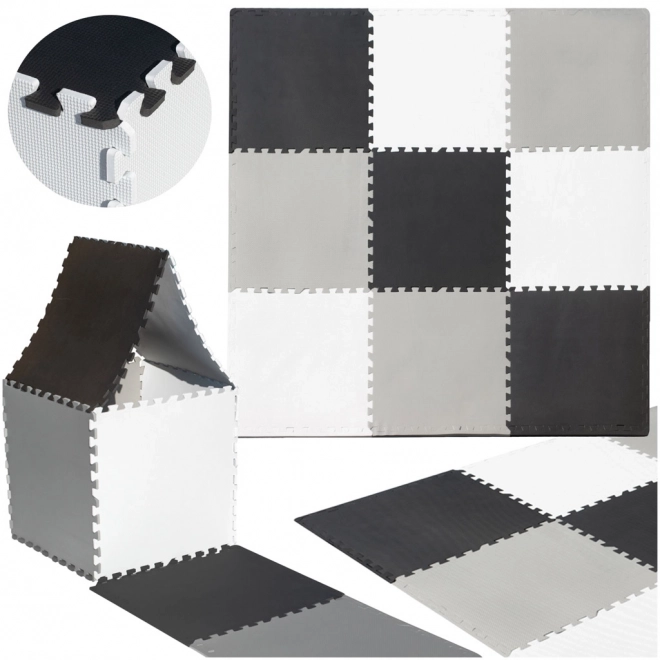 KIK Puzzle en mousse Nuances de gris avec bords III. (58x58)