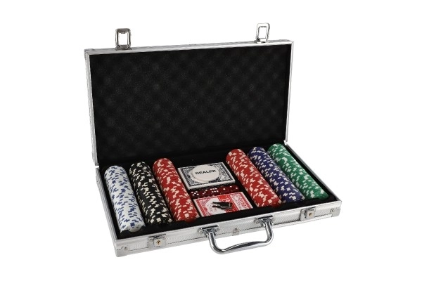 Ensemble de poker dans une mallette en aluminium 300 pièces