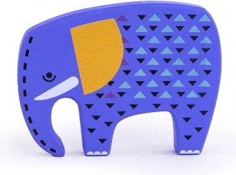 bajo animaux menacés – figurine éléphant en bois