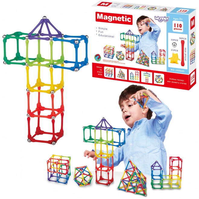 Jeu de construction magnétique Woopie 110 pièces
