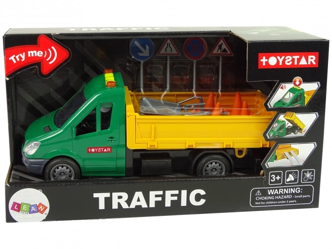 Véhicule Routier Camion à Benne Basculante Propulsion Accessoires Routiers Son