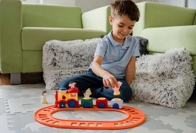 Petit train pour enfants avec mélodie et figurines mobiles