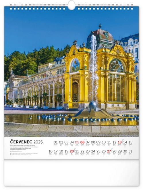 Calendrier mural Tchèque NOTIQUE 2025, 30 x 34 cm