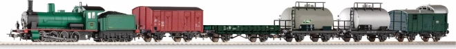 Coffret de départ train de marchandises avec locomotive à vapeur Rh 71 (G 7.1) SNCB, échelle H0