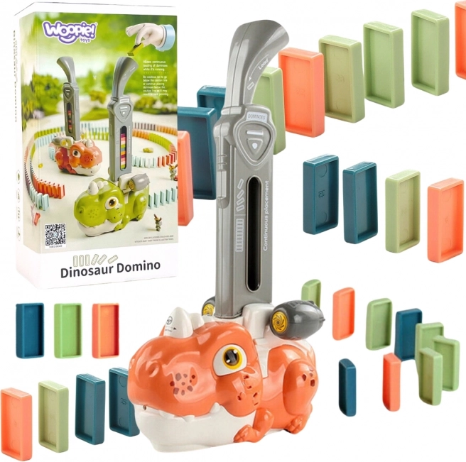 Petit train dinosaure coloré pour dominos Woopie - 3 pièces
