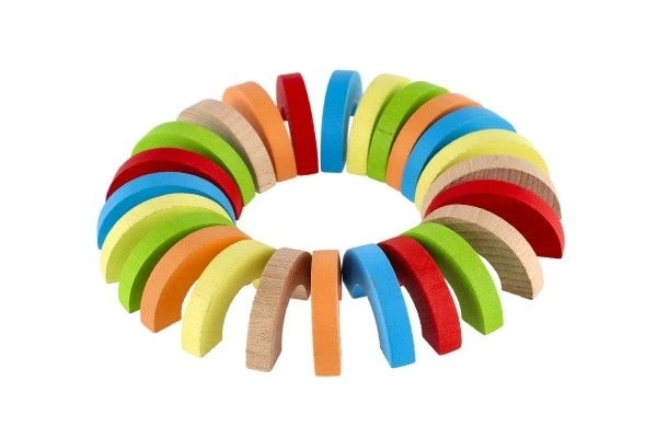Jouet d'équilibre en bois coloré 24 pièces