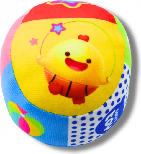 Balle douce colorée avec hochet pour bébé 9 cm