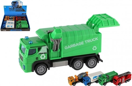 Camions jouets en plastique à rétrofriction pour enfants