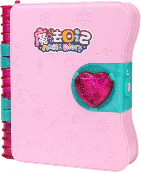 Journal secret à serrure rose