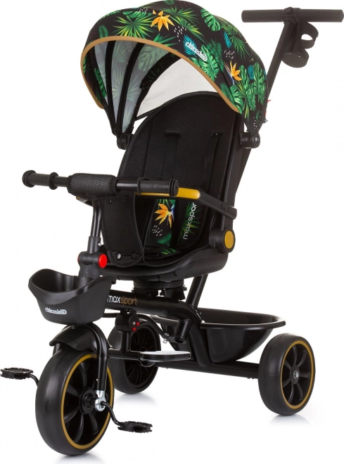 CHIPOLINO Tricycle avec auvent Max Sport 2-en-1 – Jungle