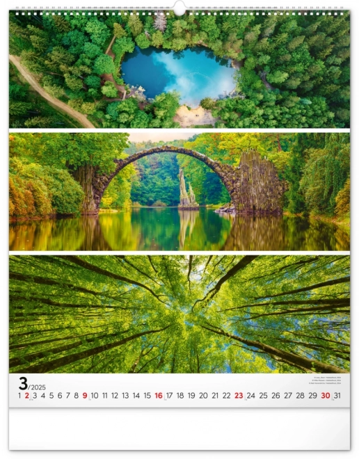 NOTIQUE Calendrier mural Palette 2025, 48 x 56 cm