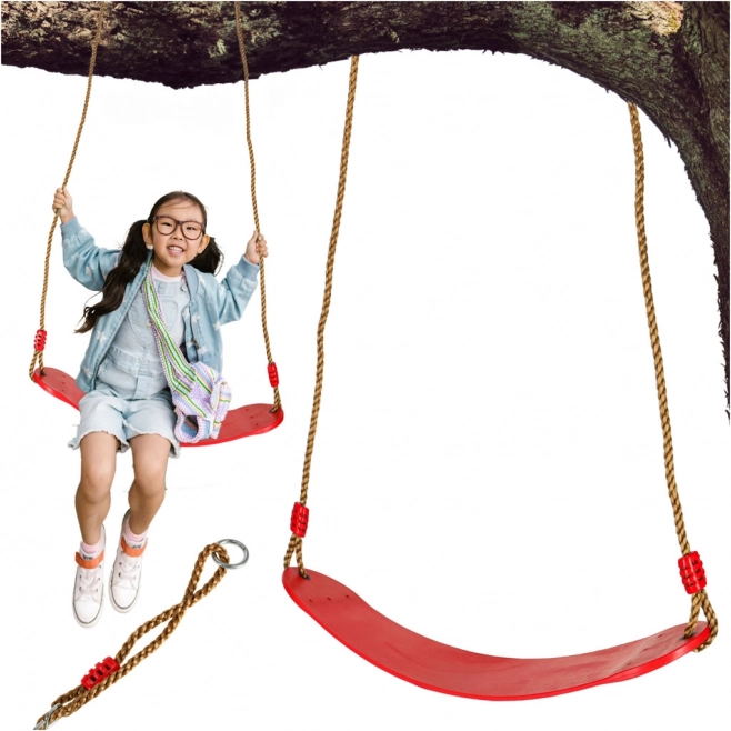 Balançoire de jardin pour enfants plate durable rouge