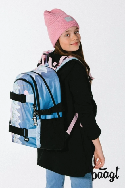 BAAGL Sac à dos scolaire Skate Moon