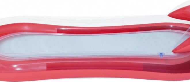 Matelas gonflable rouge avec fond en filet