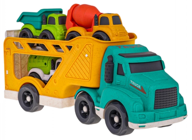 Ensemble écologique de véhicules camion + voitures