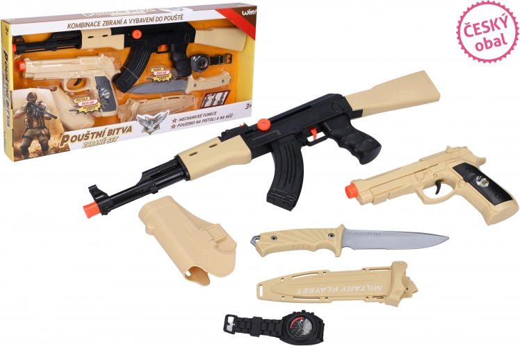 Set de jouets Fusil bataille du désert 52 cm – emballage tchèque