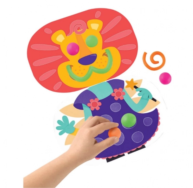 Ensemble créatif dans une valise Lion en pâte à modeler