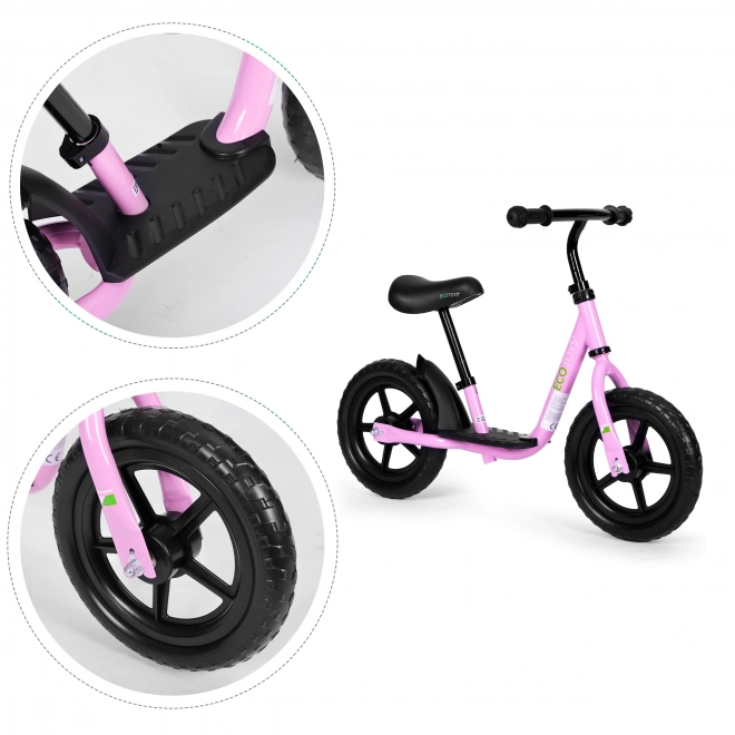 Draisienne pour enfants avec plateforme ECOTOYS rose