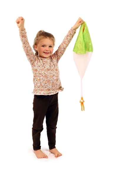 Parachutiste lumineux avec parachute 12cm