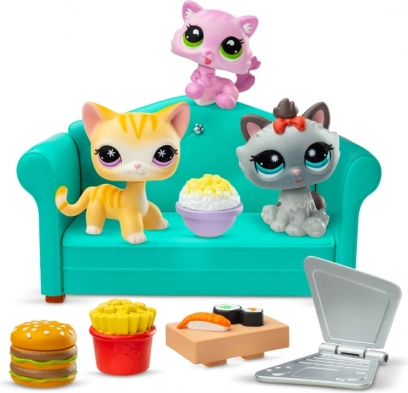 Littlest Pet Shop Set Dîner avec 3 Figurines