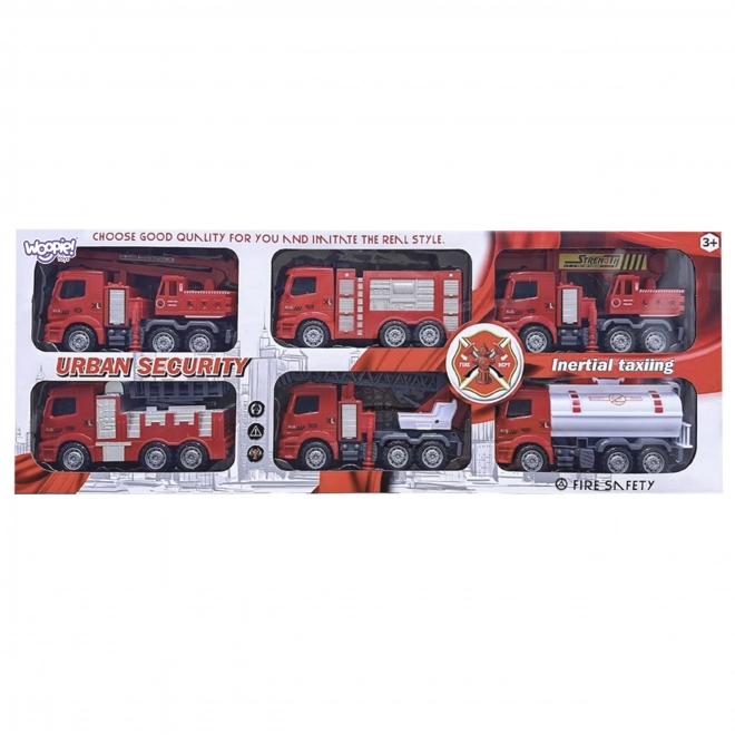 Ensemble Woopie voitures de pompiers 6 en 1