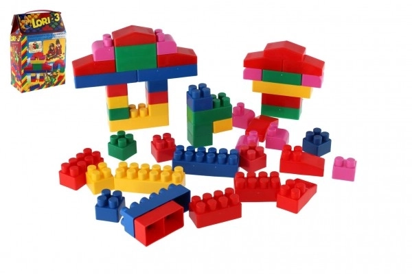 Jeu de construction LORI 3 plastique 50 pcs dans une boîte 19x28x10cm