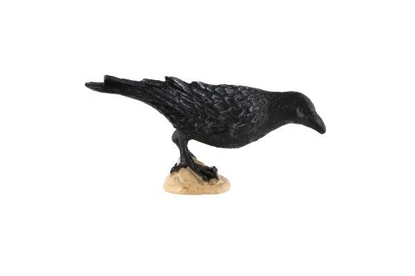 Corbeau noir en plastique zooted 11cm en sac