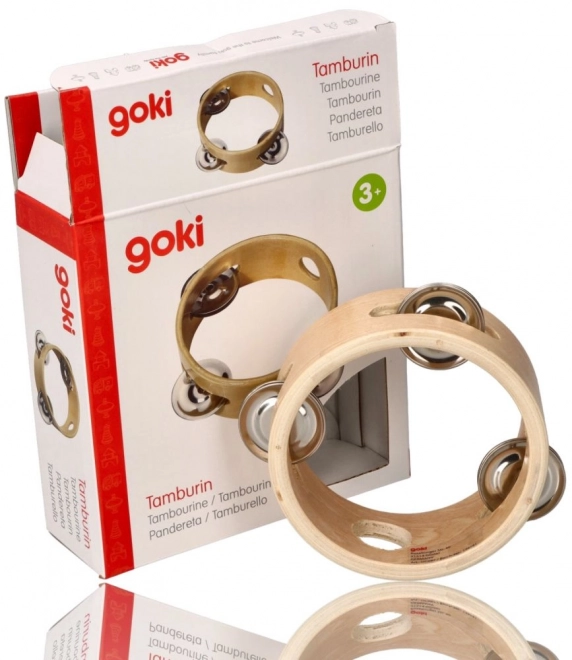 Tambourin Goki avec 3 cymbales sans membrane